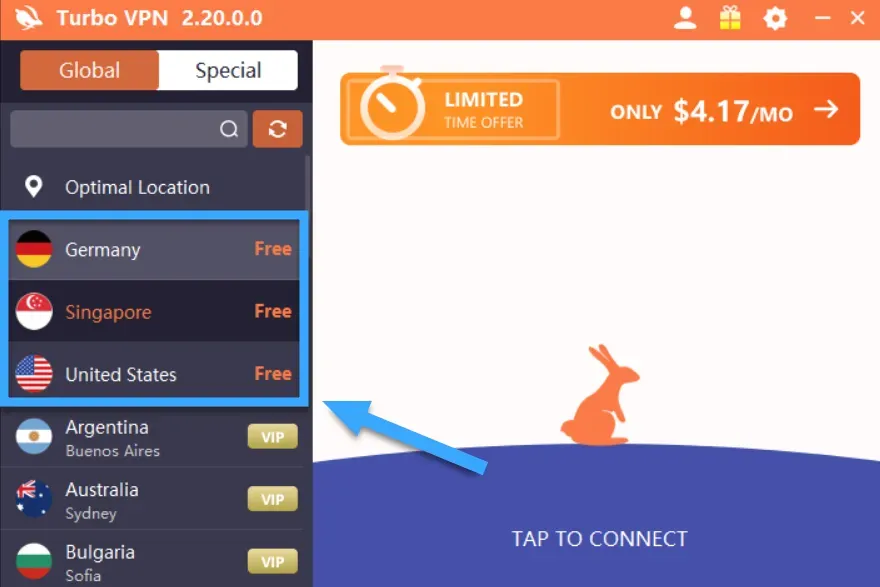 如何在 Windows 上使用 Turbo VPN